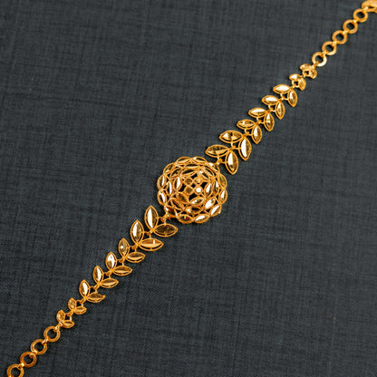 RP 1 Piece Bracelet with Leaf (D2) - Silver 925 & Gold Plated