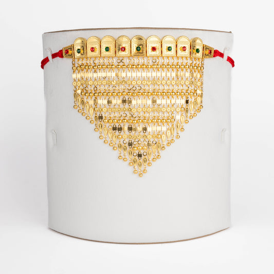 V Shaped Martasha (4 Line) - Gold Plated & Silver 925