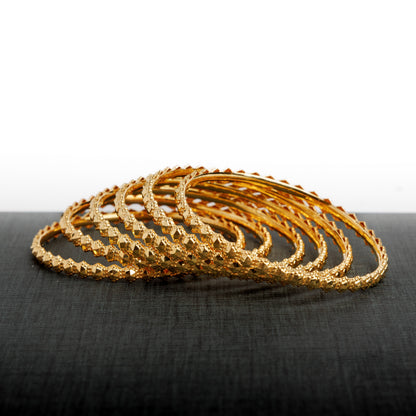 Adult's Bangles (D7-A) - Silver 925 & Gold Plated