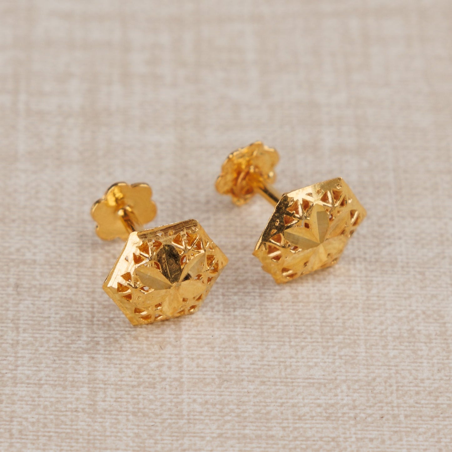 Hexa Shape Tops (D1) - Silver 925 & Gold Plated