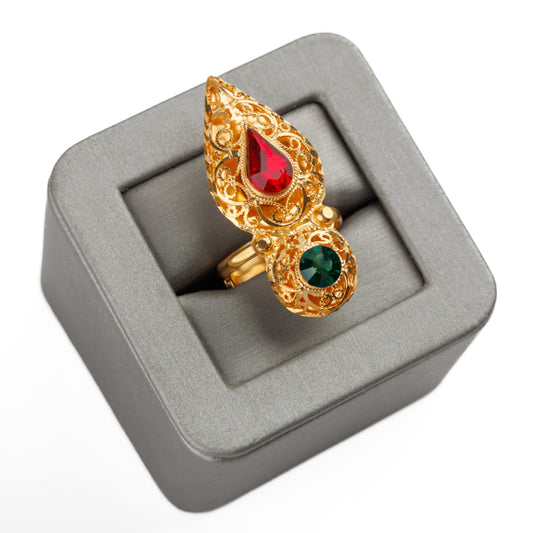 Shawahid Ring (D7) - Silver 925 & Gold Plated