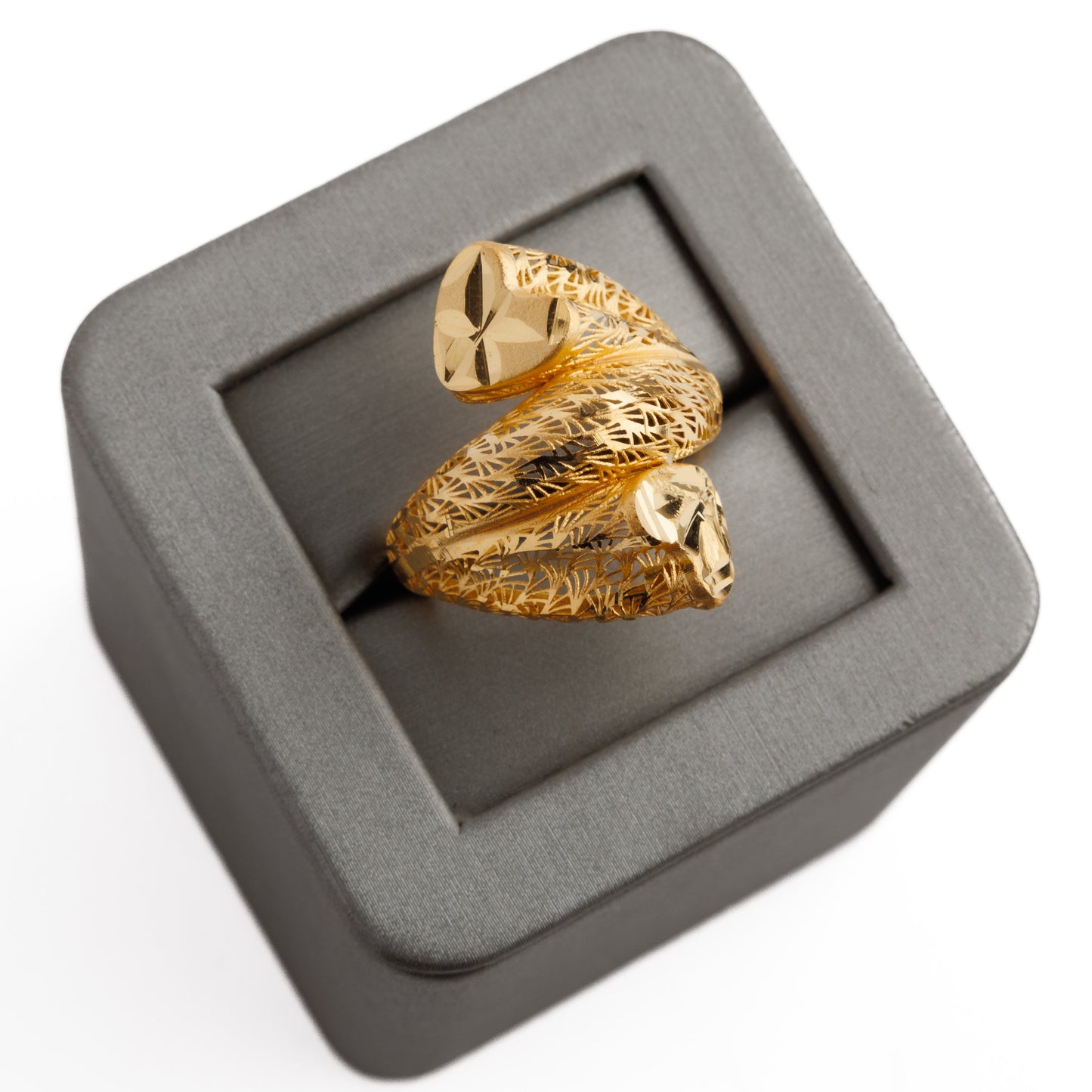 خواتم ثلاثية الأبعاد بتصميم RP (D11) - فضة 925 ومطلية بالذهب