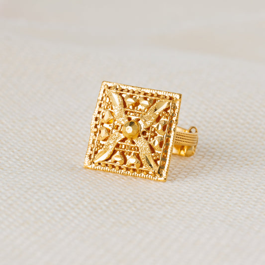 Traditional Ring (137) - Silver 925 & Gold Plated