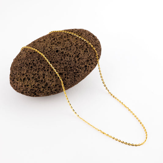 Diamond Cut Square Link Chain - Silver 925 & Gold Plated