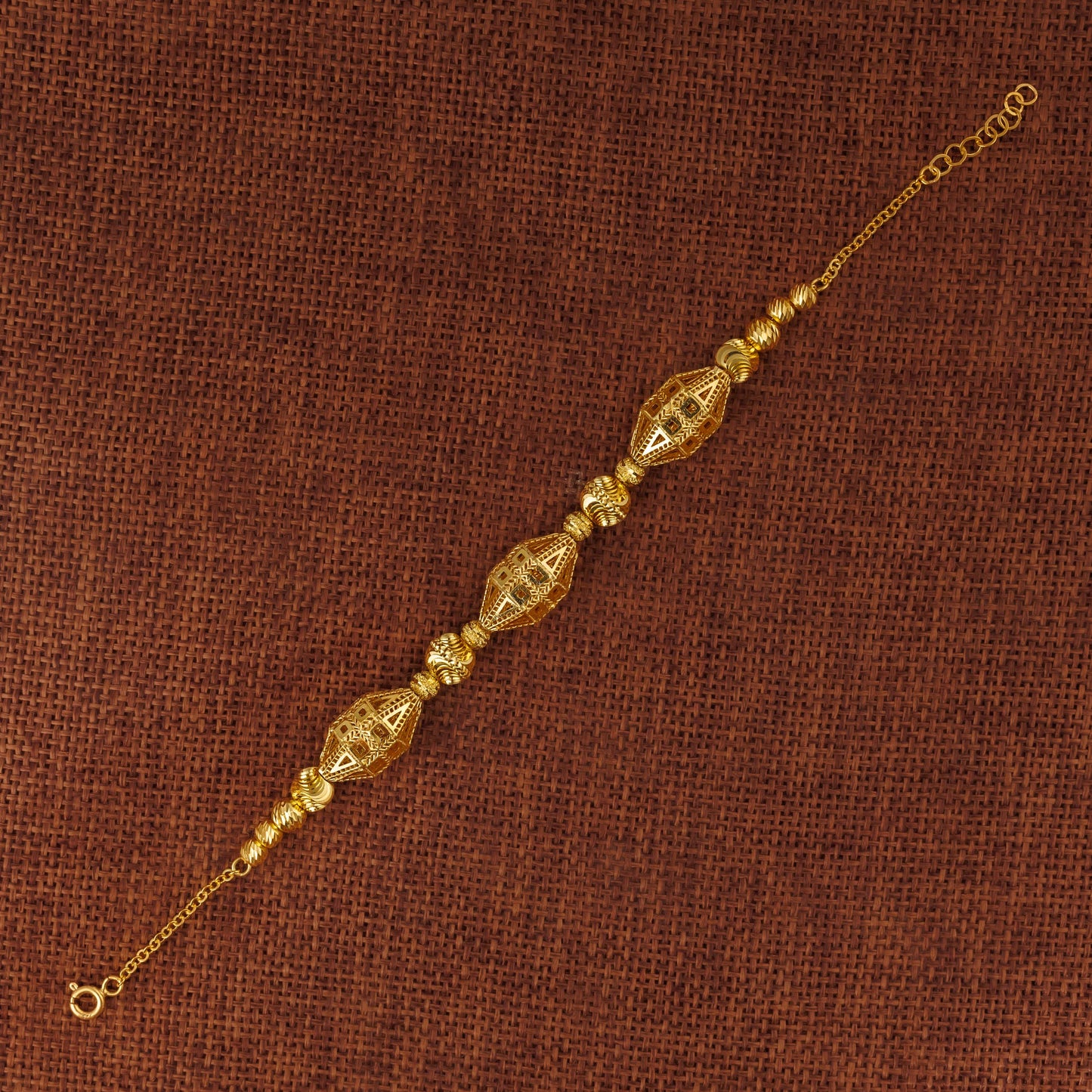 RP Beads & Ball Bracelet (D46) - Silver 925 & Gold Plated