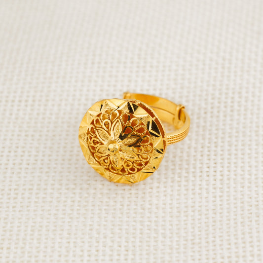 Traditional Casting Ring (D6) - Silver 925 & Gold Plated