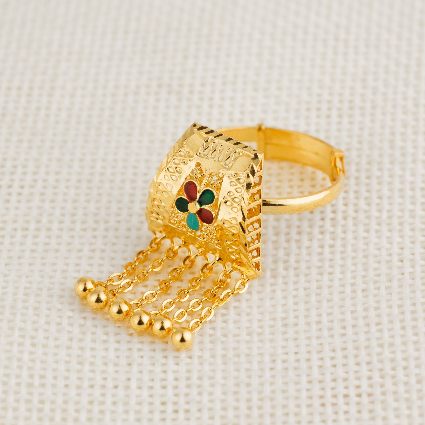 Pyramid Ring - Mina (D1) - Silver 925 & Gold Plated