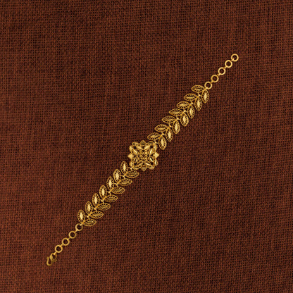 RP 1 Piece Bracelet with Leaf (D6) - Silver 925 & Gold Plated