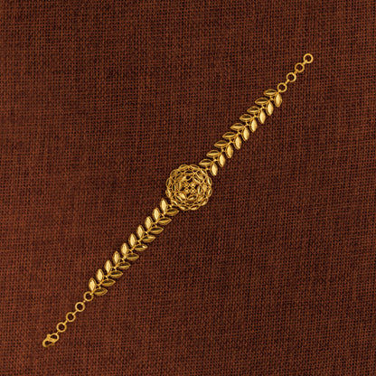 RP 1 Piece Bracelet with Leaf (D2) - Silver 925 & Gold Plated
