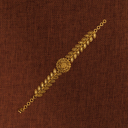 RP 1 Piece Bracelet with Leaf (D3) - Silver 925 & Gold Plated