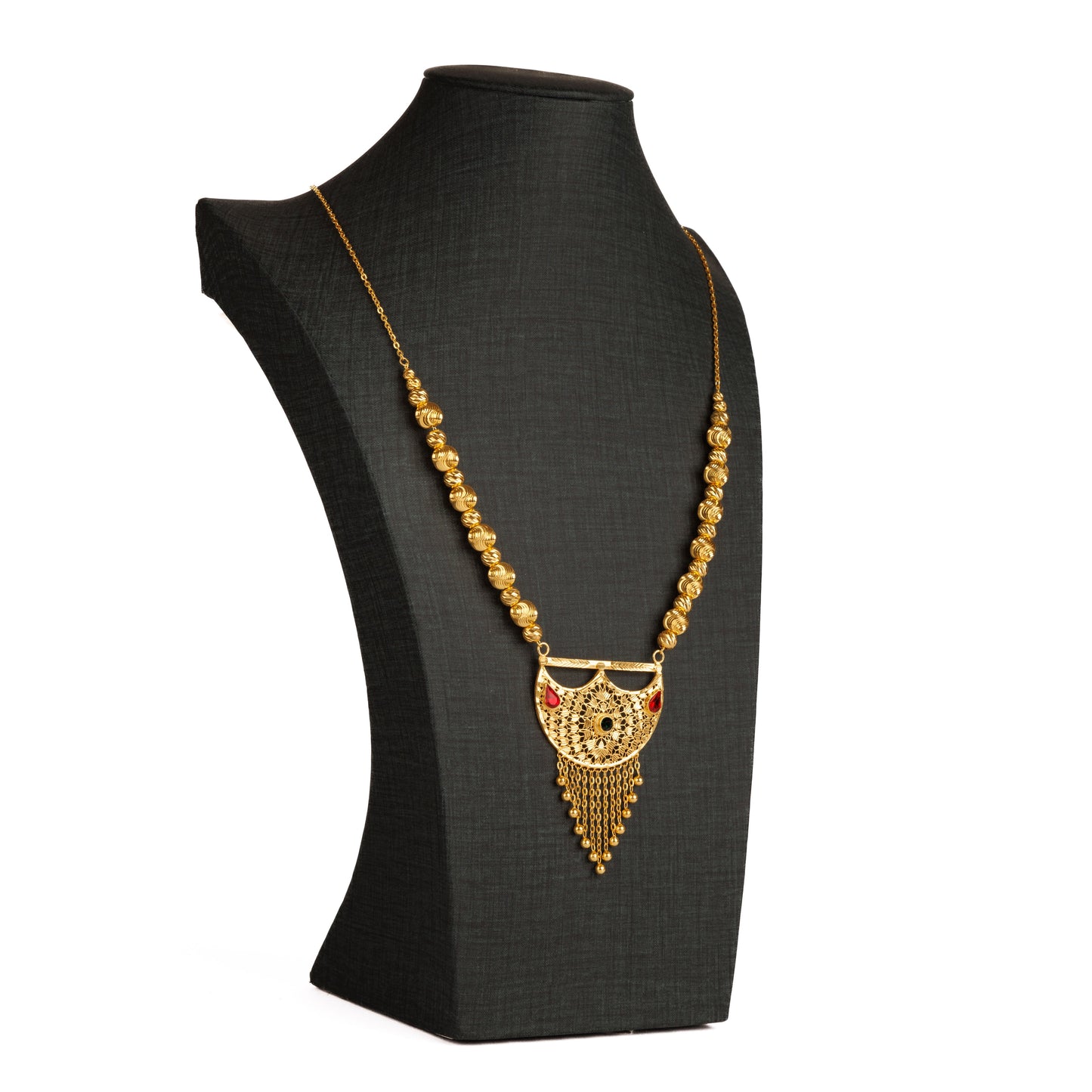 مالا بشكل قمر (S-D9) - فضة 925 ومطلي بالذهب
