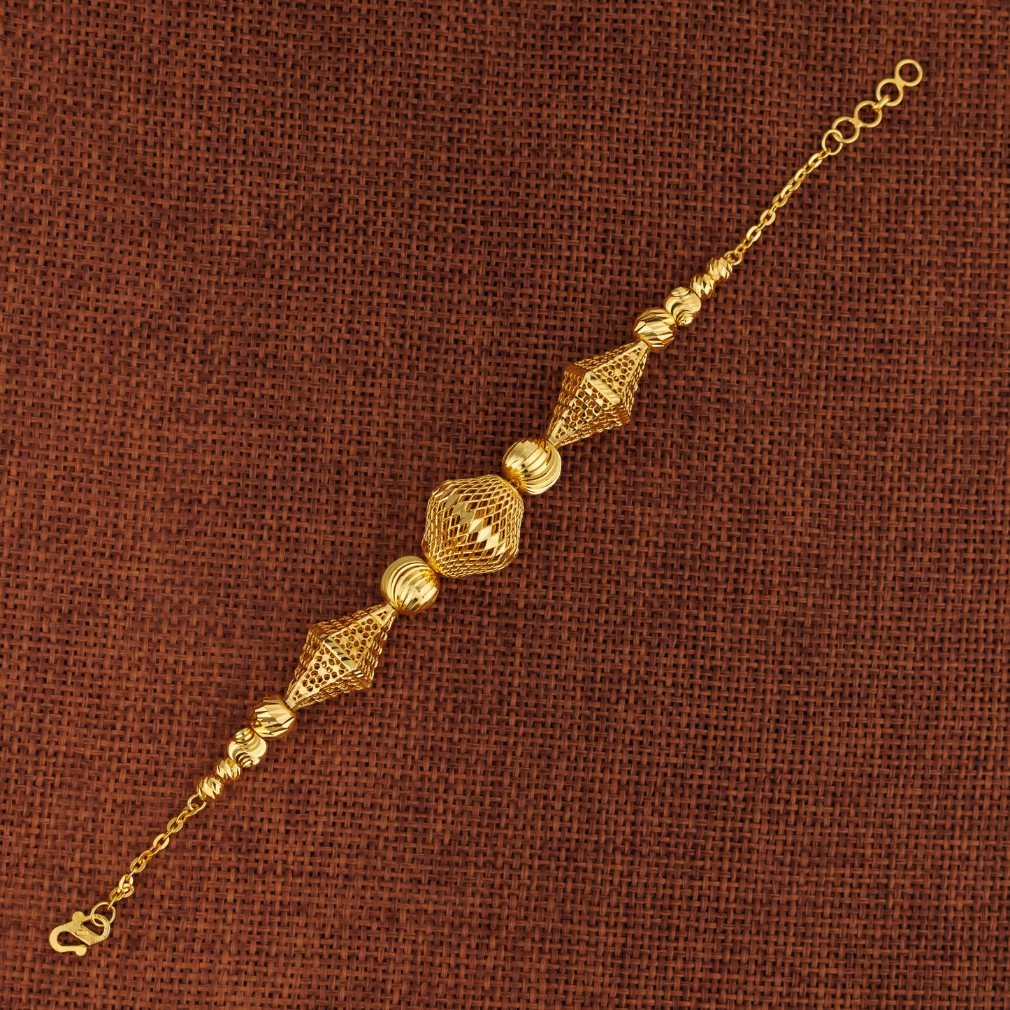 سوار خرز وكرات RP (D54) - فضة 925 ومطلي بالذهب