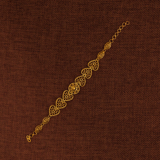 Casting Bracelet (D80) - Silver 925 & Gold Plated