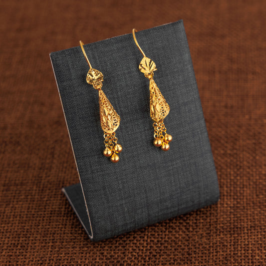 Cone Shaped Earrings (D1) - 925 Silver & 24K Gold Plated