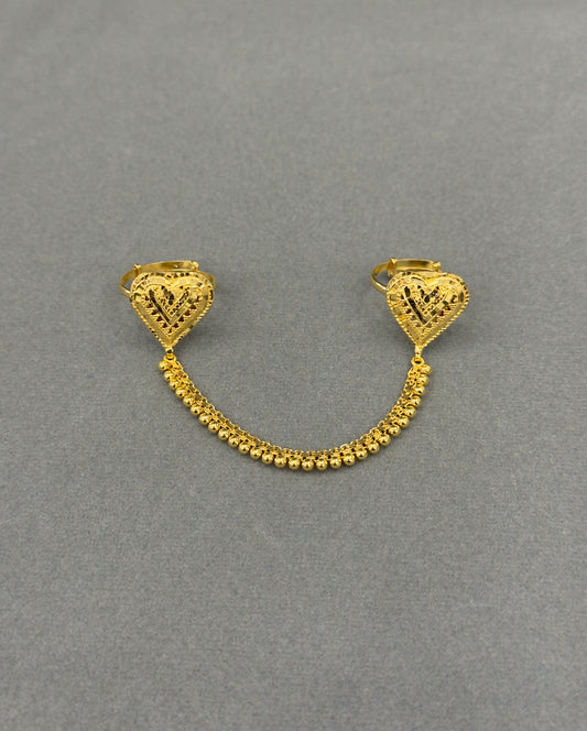 Twin Ring Chain (D19) - Silver 925 & Gold Plated
