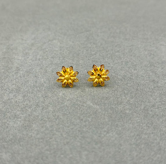 Flower Tops (AD3) - 925 Silver & 24K Gold Plated