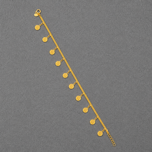 Coin Bracelet (D7) -Silver 925 & Gold Plated