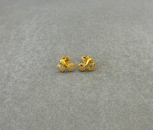 Flower Tops (AD11) - 925 Silver & 24K Gold Plated