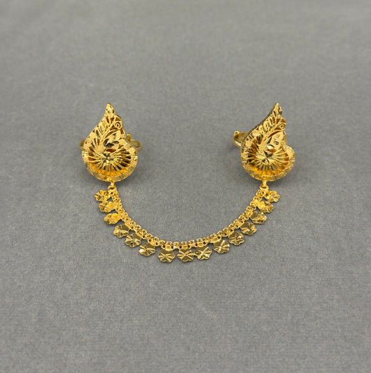 Twin Ring Chain (D38) - Silver 925 & Gold Plated
