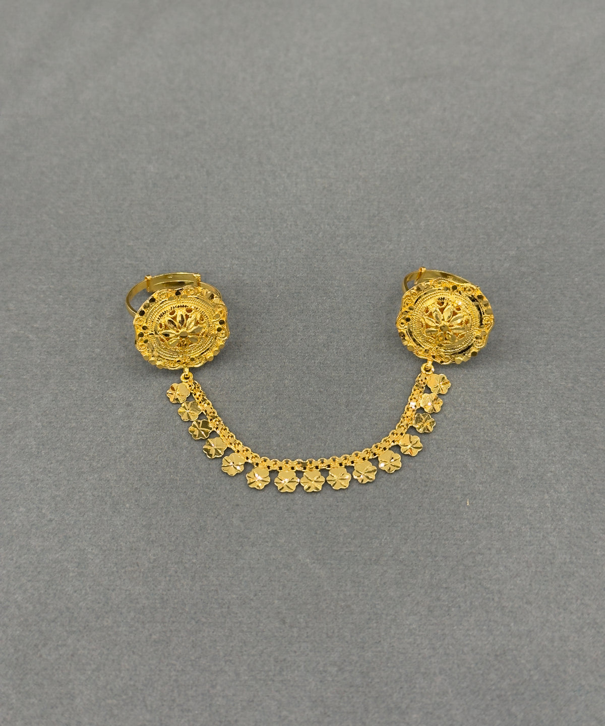 Twin Ring Chain (D22) - Silver 925 & Gold Plated