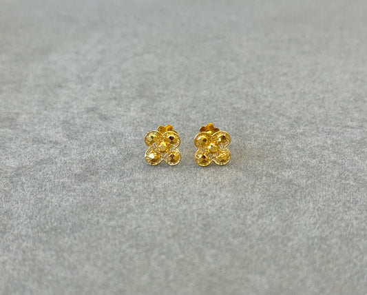 Flower Tops (AD26) - 925 Silver & 24K Gold Plated
