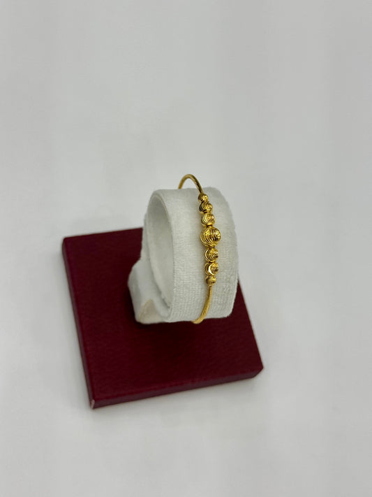 Flexible Child's Bangle (AD16) - 925 Silver & 24K Gold Plated