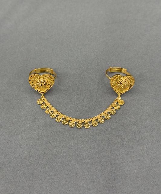 Twin Ring Chain (D29) - Silver 925 & Gold Plated