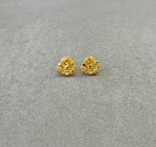 Flower Tops (AD7) - 925 Silver & 24K Gold Plated