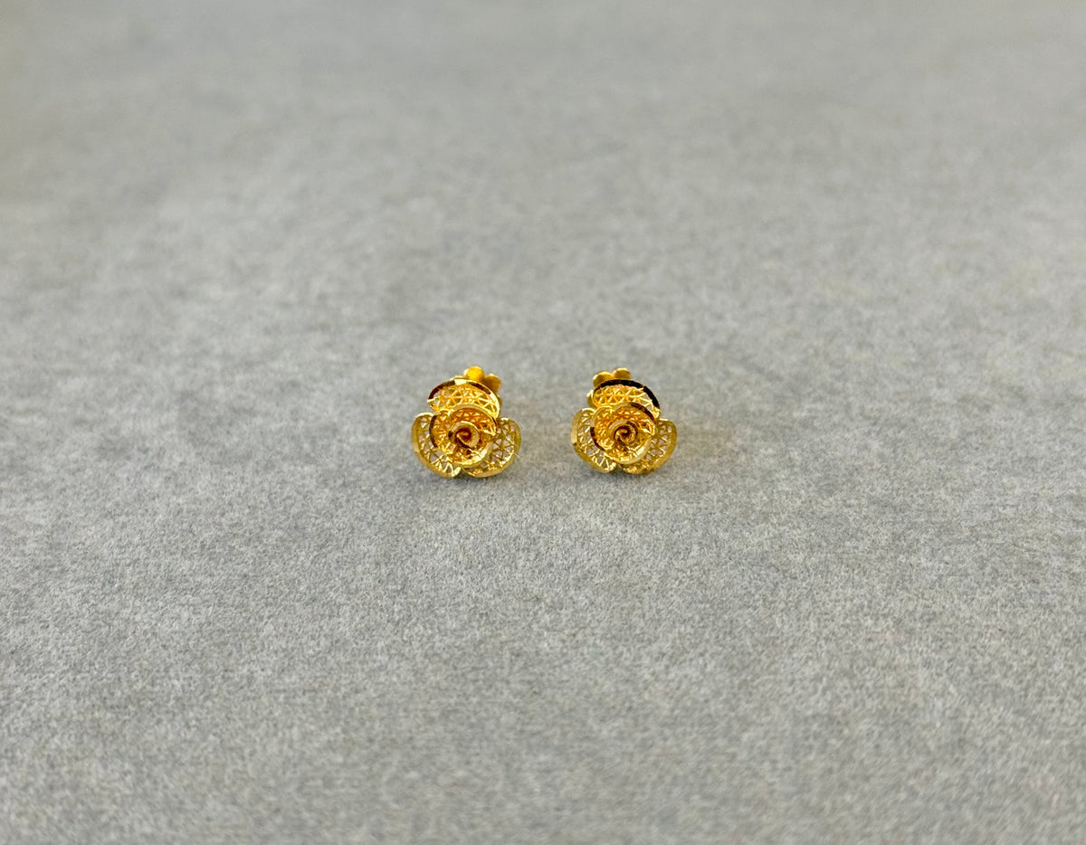 Flower Tops (AD21) - 925 Silver & 24K Gold Plated