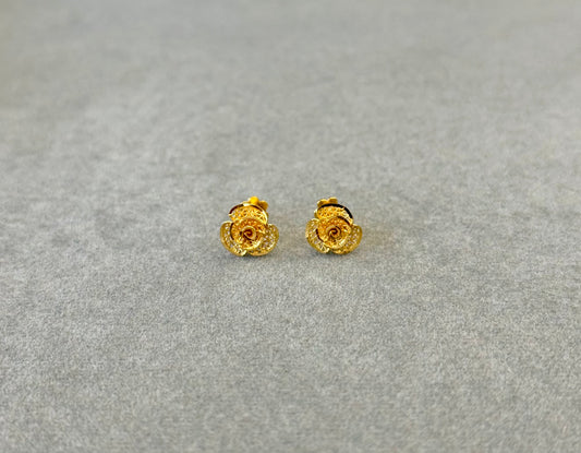 Flower Tops (AD21) - 925 Silver & 24K Gold Plated