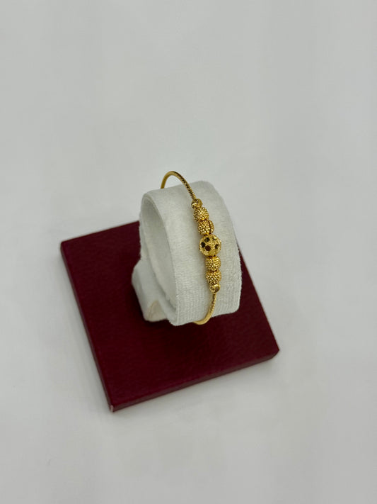 Flexible Child's Bangle (AD15) - 925 Silver & 24K Gold Plated