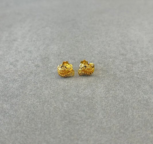 Flower Tops (AD9) - 925 Silver & 24K Gold Plated