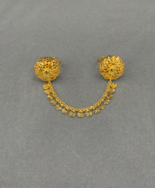 Twin Ring Chain (D34) - Silver 925 & Gold Plated