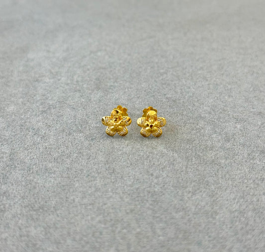 Flower Tops (AD18) - 925 Silver & 24K Gold Plated