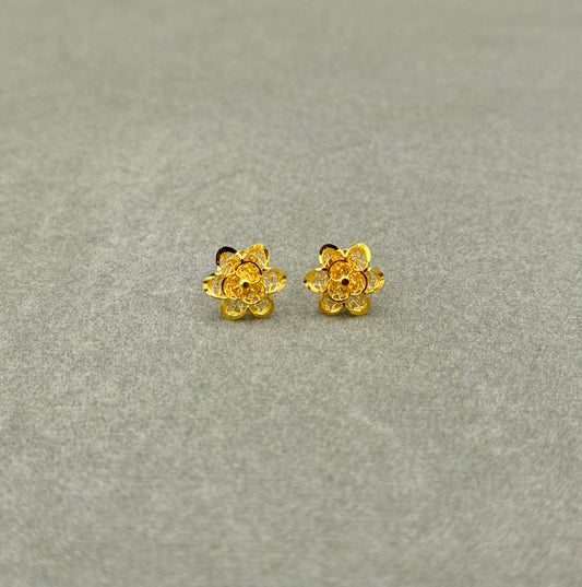 Flower Tops (AD5) - 925 Silver & 24K Gold Plated