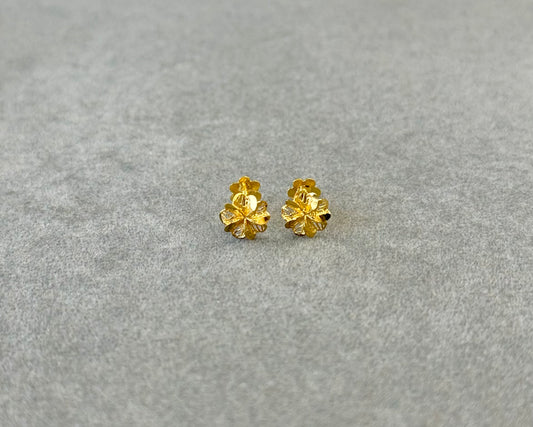 Flower Tops (AD31) - 925 Silver & 24K Gold Plated
