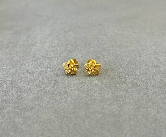 Flower Tops (AD10) - 925 Silver & 24K Gold Plated