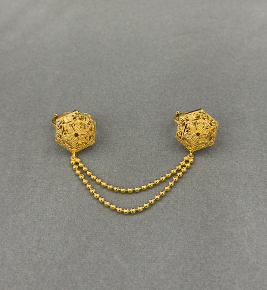 Twin Ring Chain (D33) - Silver 925 & Gold Plated