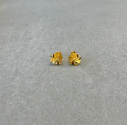 Flower Tops (AD6) - 925 Silver & 24K Gold Plated