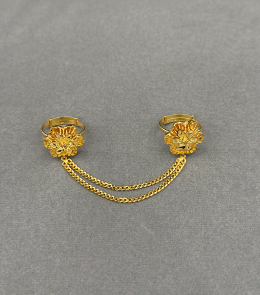 Twin Ring Chain (D26) - Silver 925 & Gold Plated