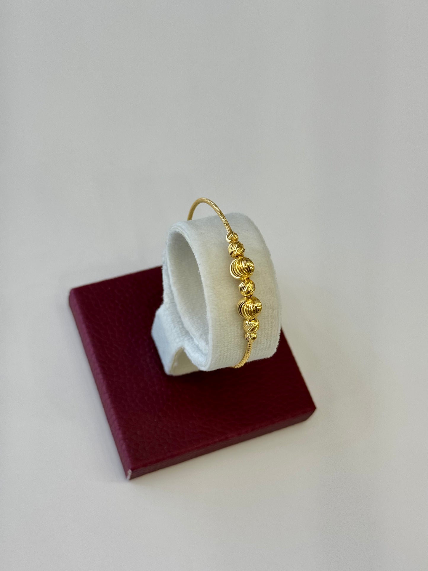 Flexible Child's Bangle (AD41) - 925 Silver & 24K Gold Plated