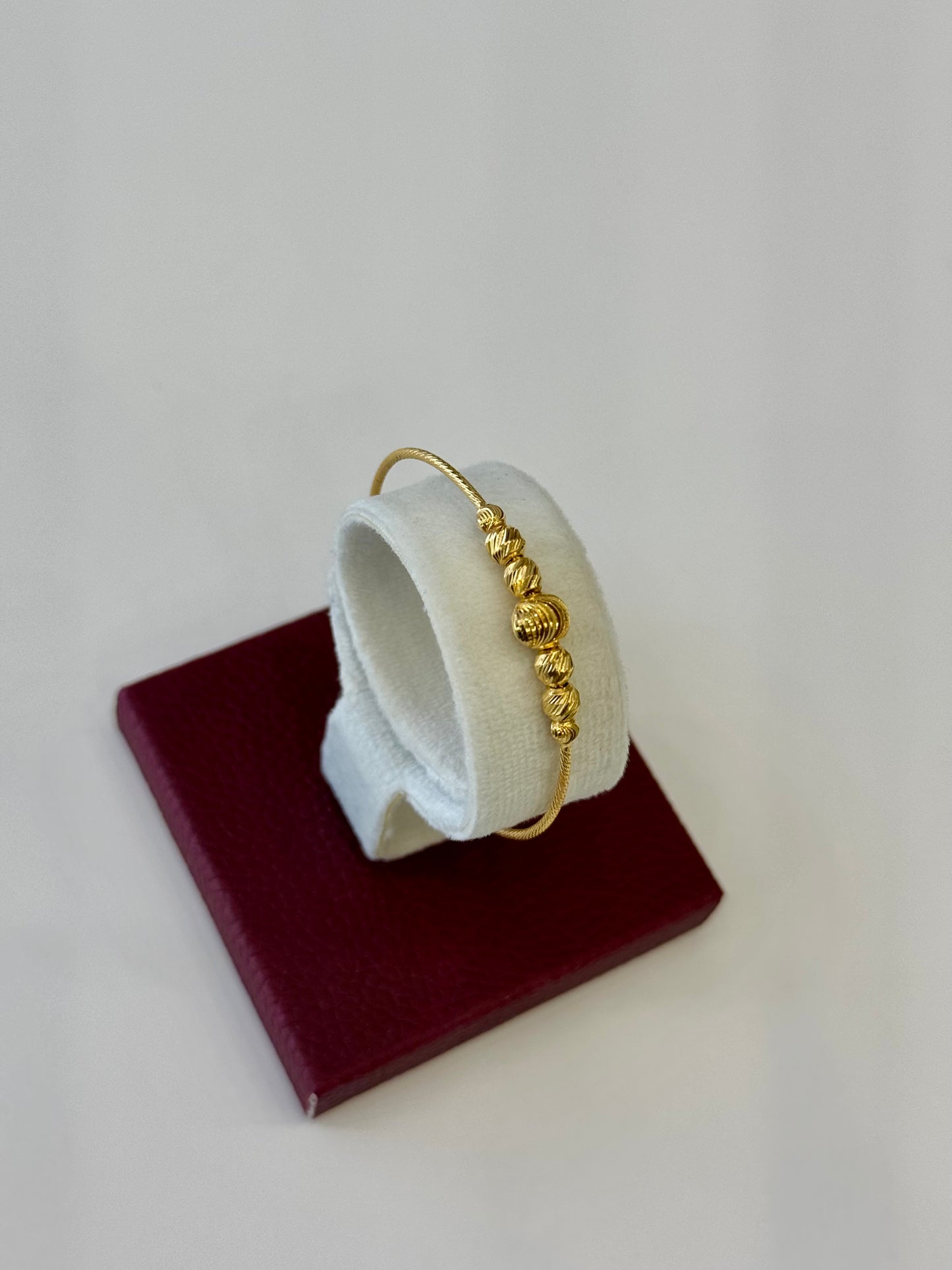 Flexible Child's Bangle (AD43) - 925 Silver & 24K Gold Plated