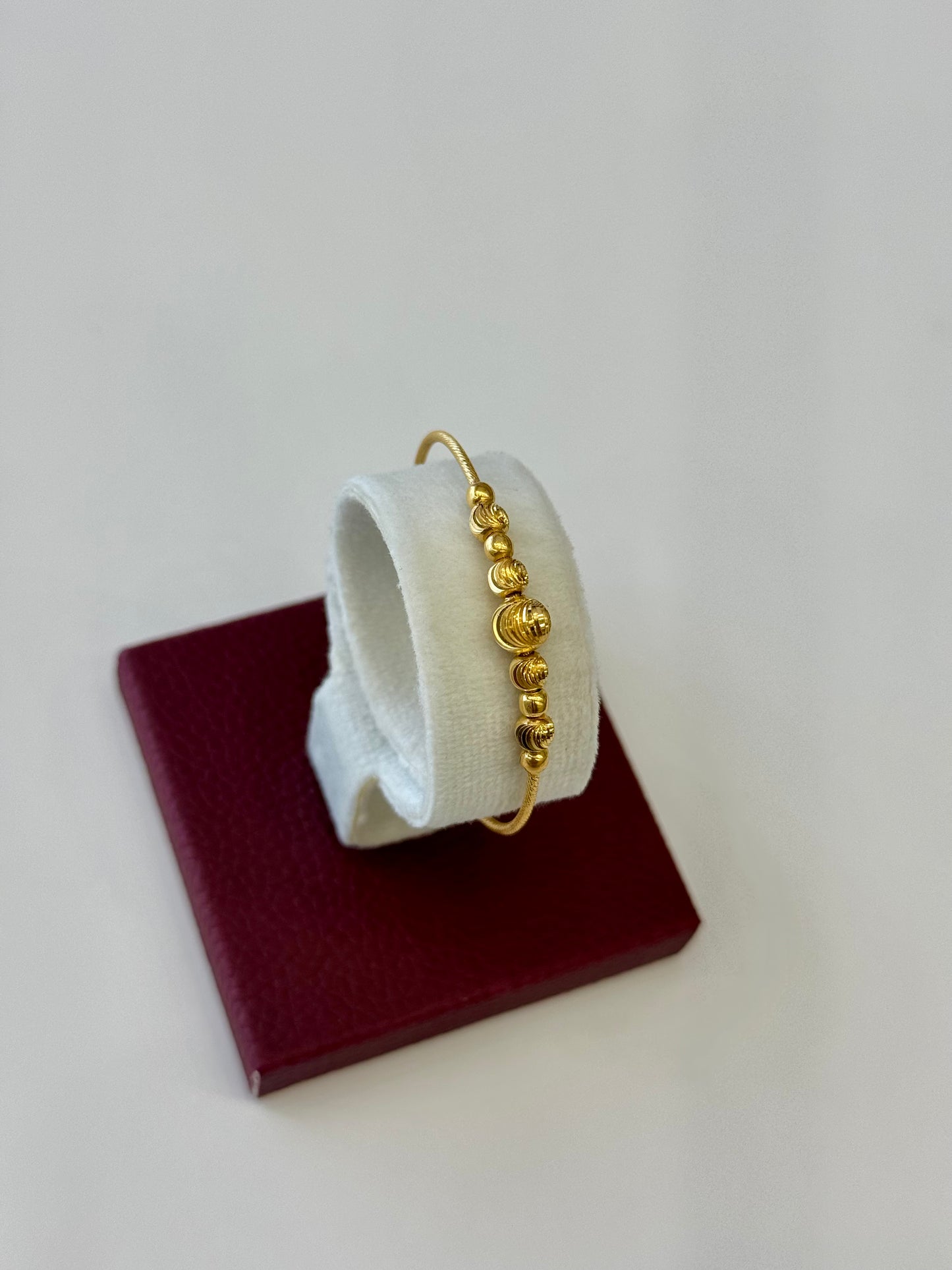 Flexible Child's Bangle (AD46) - 925 Silver & 24K Gold Plated
