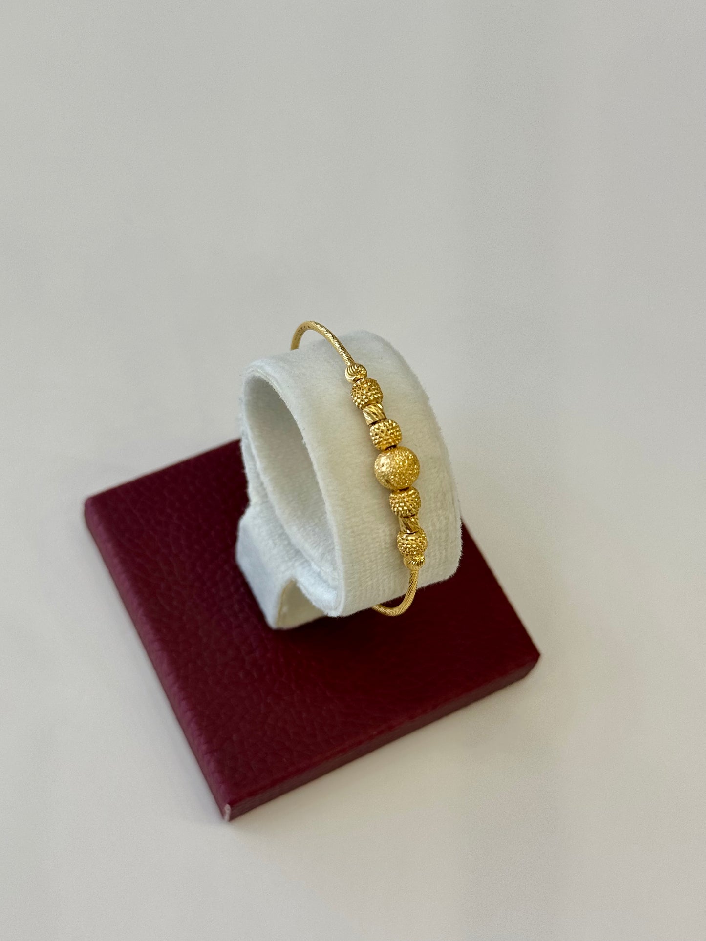 Flexible Child's Bangle (AD48) - 925 Silver & 24K Gold Plated