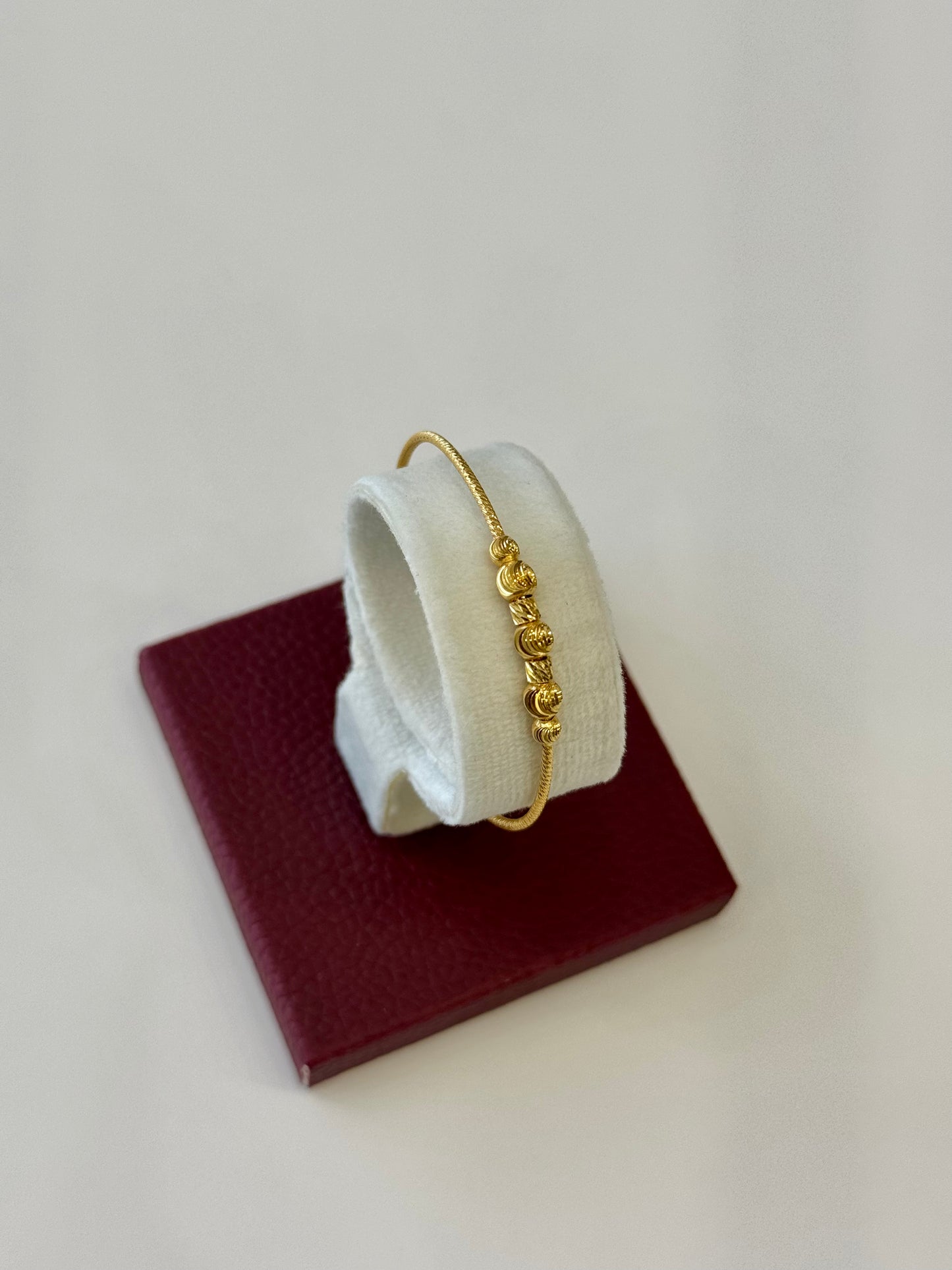 Flexible Child's Bangle (AD49) - 925 Silver & 24K Gold Plated
