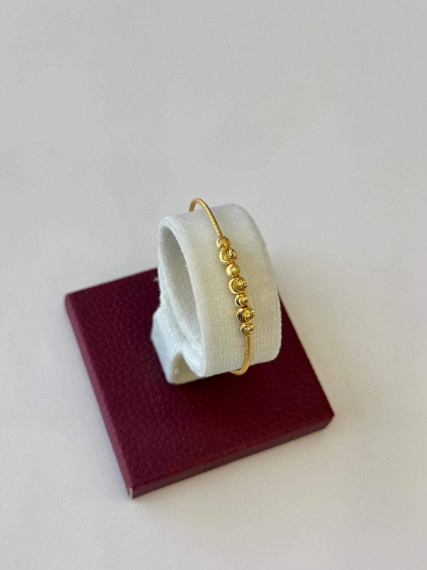 Flexible Child's Bangle (AD51) - 925 Silver & 24K Gold Plated