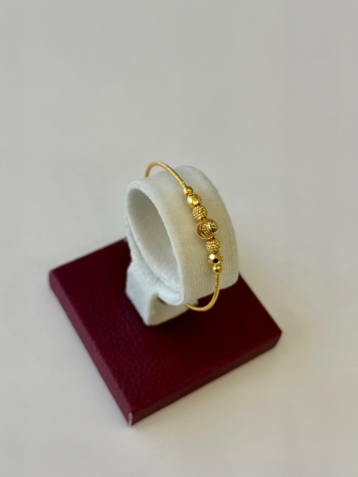 Flexible Child's Bangle (AD53) - 925 Silver & 24K Gold Plated