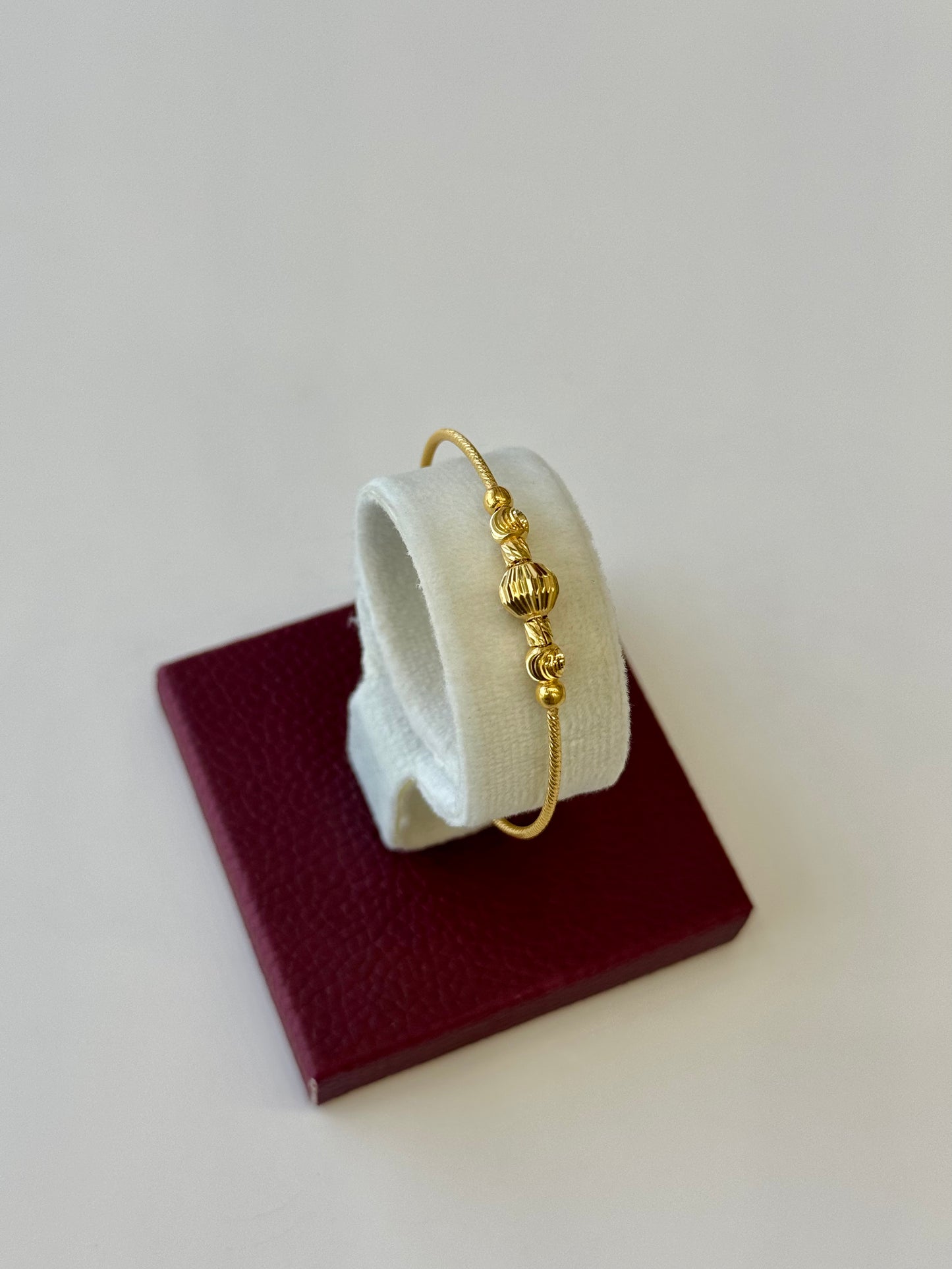 Flexible Child's Bangle (AD58) - 925 Silver & 24K Gold Plated