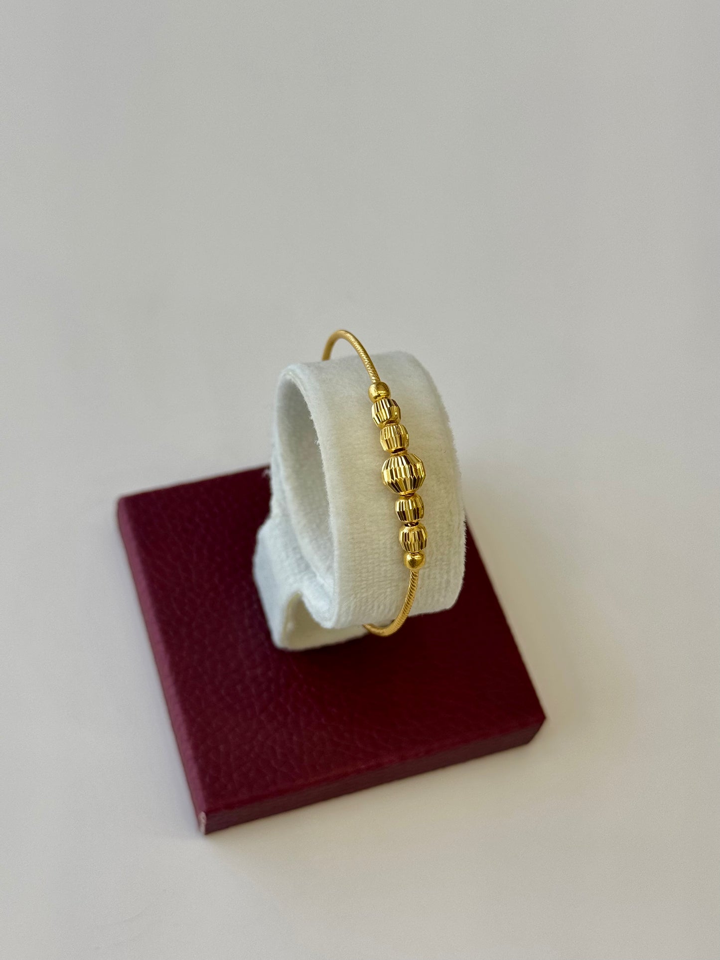 Flexible Child's Bangle (AD60) - 925 Silver & 24K Gold Plated