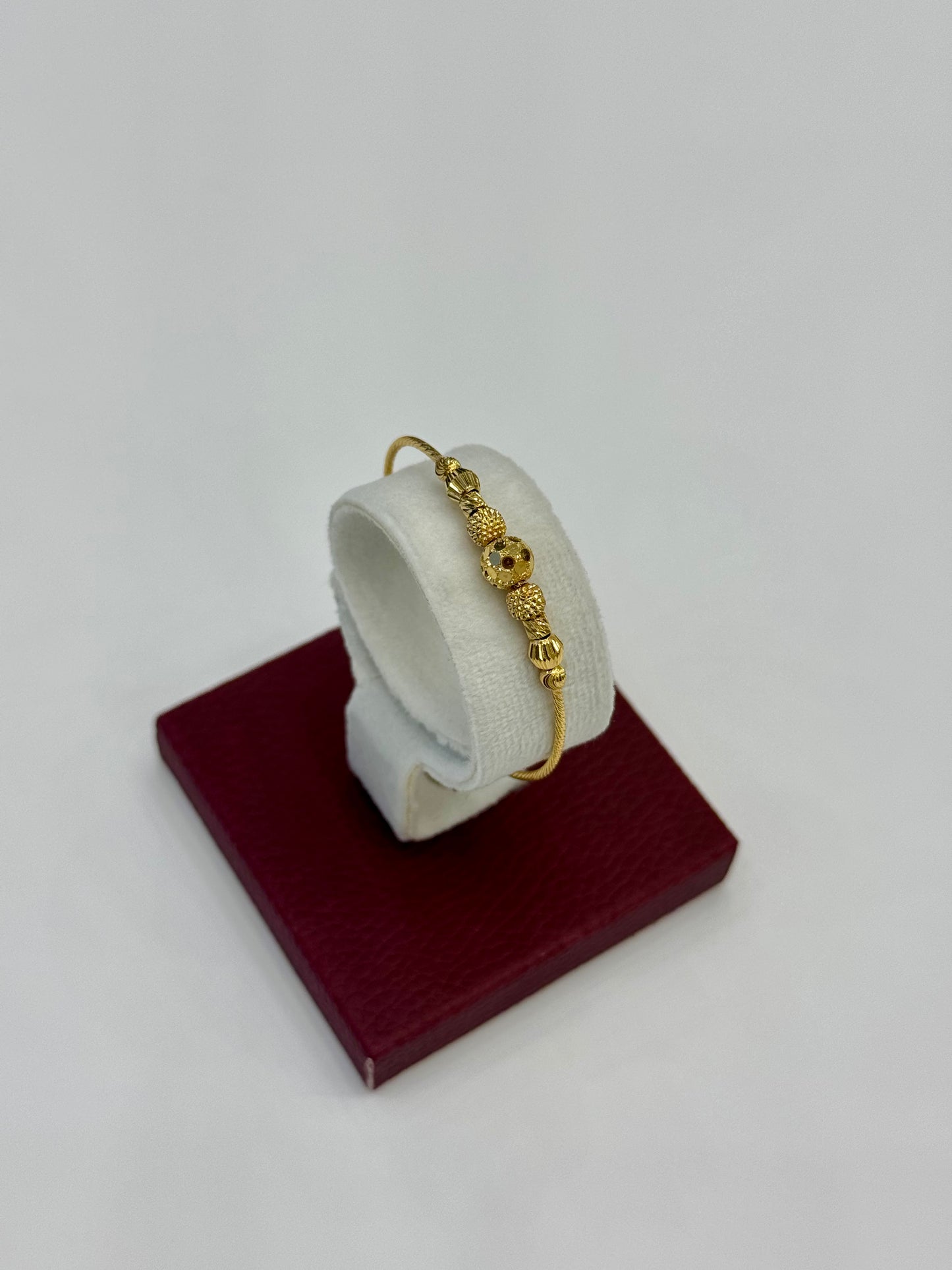 Flexible Child's Bangle (AD63) - 925 Silver & 24K Gold Plated